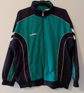 Hummel Vintage Mens Shell Football Training Jacket Size XL Spray Soccer 90s - Picture 1 of 4
