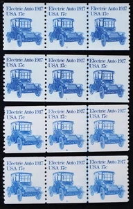 U.S. Mint Stamp Scott #1906 17c Lot of 4 Strips of 3, Plate #1 - 4. Choice! - Picture 1 of 2