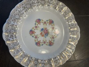 Sebring Pottery Co. 7" Dessert plate Fortune K-S518 Gold Edged 22k - Picture 1 of 2