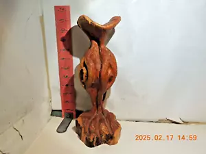 Hand carved candle stand - Signed E. Best - dated 7-19 - Made of Preist Lake Yew - Picture 1 of 5