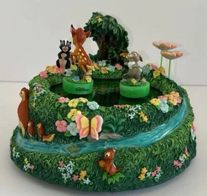 Bambi und Klopfer Spieluhr Tanzen im Teich Vintage selten Wooderland Music Co - Bild 1 von 16