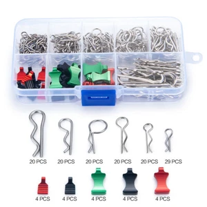 129x R-type Body Shell Clip Pin with Mount For 1:6 1:10 1:12 1:24 RC Crawler Car - Picture 1 of 10