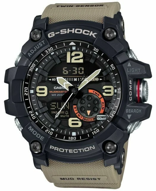Casio G-shock Gg1000-1a5 MUDMASTER Twin Sensor Compass Beige 200m Watch