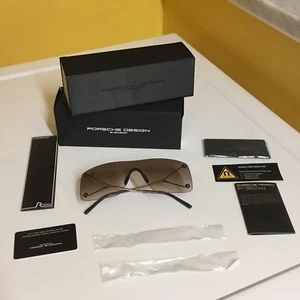 PORSCHE DESIGN P'8620 B UNISEX MOER'S MIRROR GREY/GOLD SUNGLASSES. NEW IN BOX. - Picture 1 of 12