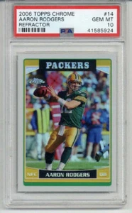 2006 TOPPS CHROME REFRACTOR #14 AARON RODGERS PACKERS PSA 10 LOW POP RARE - Picture 1 of 2