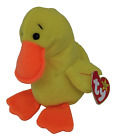 "Quackers" CUTE Yellow Duck - TY Beanie Baby * PVC Pellets*