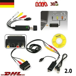 USB Audio Video Grabber Digitalisierung Videoschnitt Konverter Adapter VHS- K6T3 - Bild 1 von 13