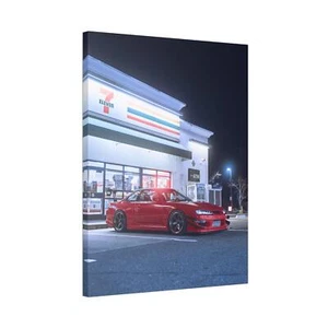 Nissan 240sx S14 Kouki High Resolution Museum Quality Vertical Car Canvas Print - Picture 1 of 10