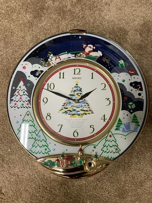 Seiko Christmas Musical Melodies In Motion Wall Clock - Santa Sleigh Tree READ - Image 1 of 2