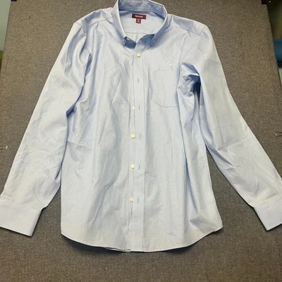 Camisa de vestir Red House para hombre talla M azul claro sin planchar mezcla de algodón con botones Foto 1 de 4