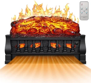 21 Inches Electric Fireplace Insert Log Heater Set, Freestanding Heater with Adj - Picture 1 of 6