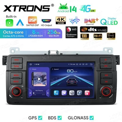 AUTORADIO ANDROID 8/256GB BMW E46 ROVER MG WIFI CARPLAY OCTA CORE NAVI QLED - Immagine 1 di 4