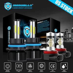 For Mitsubishi Mirage G4 2017-2025 6-sides LED Headlight Hi-Low Fog Lights 6500K - Picture 1 of 12