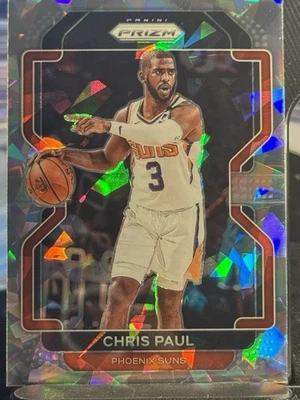 Tarjeta de baloncesto 2021-22 Panini Prizm Chris Paul Cracked Ice Phoenix Suns #89 Foto 1 de 2
