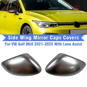 SPECCHIETTI CALOTTE RETROVISORI CROMATE PER VW GOLF MK8 21-25 CON LANE ASSIST - Foto 1 di 8