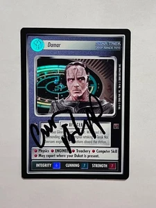 Autographed  Star Trek ccg - FOIL Damar (Casey Biggs - thick black ink) - Picture 1 of 1