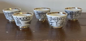 Italienische Porzellan Snack Vorspeisen Schalen 60er Jahre Piero Fornasetti zugeschrieben - Bild 1 von 22