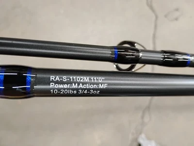 Okuma Rockaway Surf Spinning Rod 11' 0" Medium 2-Piece RA-S-1102M - Image 1 of 4
