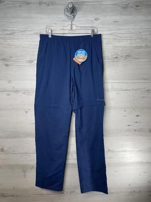 Columbia PFG Pants Mens Medium 34L Blue Nylon UPF 50 Convertible Hiking Fishing - Image 1 of 4