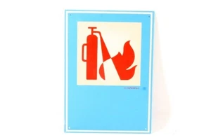 Schild Hinweisschild Feuerlöscher Handfeuerlöscher blau 29,5cm x 21cm - Foto 1 di 11