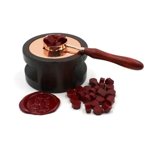 Premium Sealing Wax Beads and Melting Spoon Set - 15 Colours - Picture 1 of 10