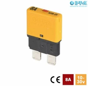 E-T-A 1610 SAE Type III Thermal Circuit Breaker 8 Amps Honey 32 VDC Switch Reset - Picture 1 of 1