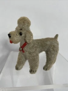 Kunstlerschutz Wagner Flocked Dog Handwork Poodle West Germany Vintage Miniature - Picture 1 of 9