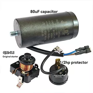 Refrigerator PTC Starter QL2-7.1 Start Relay 80uf Capacitor Overload Protector - Picture 1 of 6