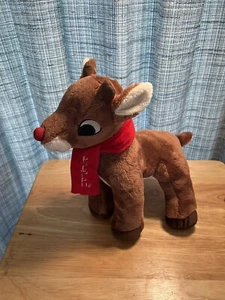 Dan Dee Rudolph the Red Nosed Reindeer Plush 12” Collector Scarf Holiday EUC - Picture 1 of 10