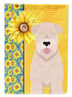 Summer Sunflowers Soft Coated Wheaten Terrier Flag Canvas House Size WDK5502CHF