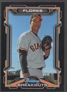 KENDRY FLORES  2013 BOWMAN DRAFT BREAKOUTS CARD #BSB-KF