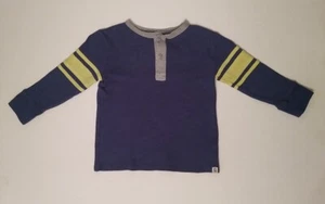 Gap Toddler Boy's Blue, Gray, Neon Stripe Long sleeve Shirt Size 5T - Picture 1 of 3