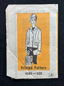 Mail Order Sewing Pattern 9282 Misses' Jacket Size 34 Cut Complete - Picture 1 of 3