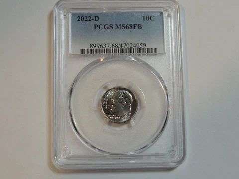 2022 D Roosevelt Dime PCGS MS68FB  Top Pop Cover