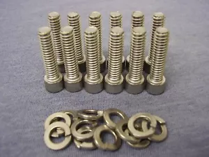 Ford Essex V6 STAINLESS STEEL CAP Head Alloy Rocker Cover Bolts & Washers (12) - Picture 1 of 4