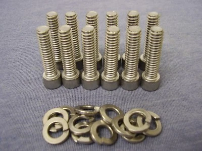 Ford Essex V6 STAINLESS STEEL CAP Head Alloy Rocker Cover Bolts & Washers (12) - Image 1 of 4