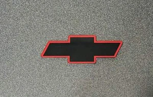 First Gen Chevrolet S10 Front Bowtie Emblem Replacement Black & Red Gloss - Picture 1 of 4