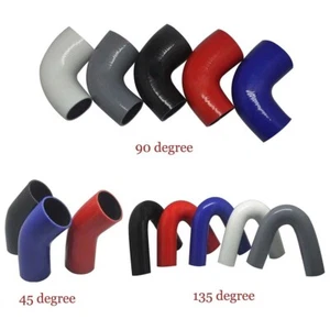 45 & 135 & 90 Degree Elbow Coupler Silicone Joiner Boost Intercooler Turbo Hose - Picture 1 of 14