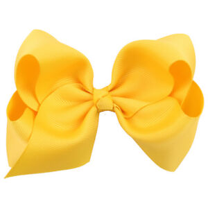 Bandas de pelo amarillo Pequeño Accesorios Para El Cabello Hair Clips diapositivas con Moño Chicas/Bebé
