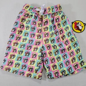 Buc-ee's Boy's Sz YXS Pastel Logo Print Lined Elastic Waist Swim Trunks Swimsuit - Picture 1 of 13