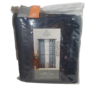 JC Penney Home Batiste Grommet Curtain Panel 50x84 Worn Indigo Multi - Picture 1 of 3