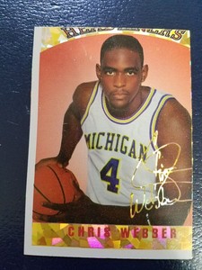 Chris Webber Dan Marino ERROR 1994 Headliners Gold Promo Orange Background NM