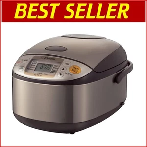 Programmable 5.5-Cup Rice Cooker & Warmer - Pristine Stainless Brown Finish - Picture 1 of 8