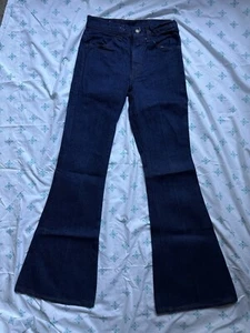 VINTAGE 70s 80s Orange Tab Levis Big Bell Bottom Jeans 684 0217 29x34in Demin - Picture 1 of 16
