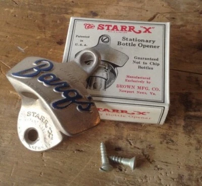 Barq's Root Beer Soda Bottle opener Starr X 2006 Cast Iron Wall Mount New in Box - Image 1 of 3