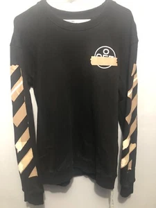 Off White Main Label Virgil Abloh Black Sweatshirt Tape Arrow M See Description - Picture 1 of 7
