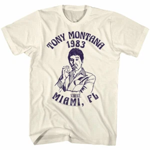 Scarface Movie Tony Montana 1983 Miami FL Men's T Shirt Cocaine Drug Lord - Picture 1 of 3