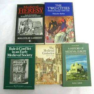 Rule & Conflict Medieval Society Europe 5 Books History Heresy Two Cities - Foto 1 di 7