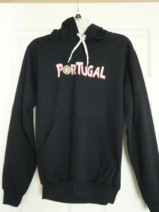 Portugal Pullover Hoodie Hooded Sweatshirt Navy Blue Medium - Picture 1 of 6