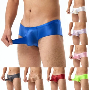 Slip uomo lucido liscio perizoma vita bassa manica pene mutandine intimo tinta unita! - Foto 1 di 34